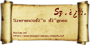 Szerencsés Ágnes névjegykártya